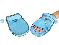 Airgoesin Medical Restricted Gloves Mitts Patient Hand Finger Straps Brace Restraint Constraint Control Belts Anti-Scratching Anti-Pull Tube Restless Self Harm Protector (Medium, Left + Right)