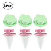 Saying Reusable Flower-Type Floating Washing Machine Lint Filter Bags Net, Pet Fur Catcher, Hair Filter Net Pouch, Washer Hair Catcher for Household Tool, Wool Cleaning Supplies (6-Pack)