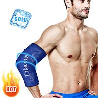 Tolaccea Hot & Cold Therapy Flexible Ice Packs Cold Therapy Compression Sleeve Reusable Gel Pack for Injury Cold Wrap for Knee Calf Ankle Elbow (L)