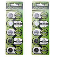 eCoreCell (10pcs) CR1620 5009LC 3V 3 Volt Lithium Single Use Non-Rechargeable Button Coin Cell Battery