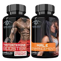Alpha Male Combo Pack Testosterone Booster & Alpha Male Enhancement - Natural Stamina, Endurance and Strength Booster - Fortifies Metabolism - Promotes Healthy Drive and Greater Blood Flow (120 count)