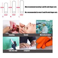 Lanlanmaoyimg 100 PCS Disposable Latex Finger Cots,Anti-Static Rubber Fingertips Nitril (Color : White, Size : L-Three Packs)