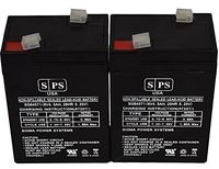 SPS Brand 6V 4.5Ah Replacement Battery for Panasonic LCR6V5P Sealed Lead Acid AGM VRLA (2 Pack)