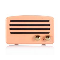 Wireless Bluetooth Retro Speaker with FM Radio, Portable Vintage Speaker, Amazon Alexa Support, Built-in Mic for Hands-Free Calls, 7-8 Hrs Playtime, TF Card, Aux Support for iOS/Android, Lady Pink