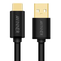 AWINNER Type C Cable,USB-C to USB 2.0 Cable for USB Type-C Devices Cable for The New MacBook 12 inch, ChromeBook Pixel, Nexus 5X, Nexus 6P, Nokia N1 Tablet, OnePlus 2 and More (2m)