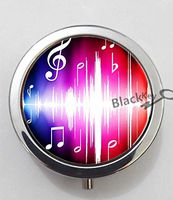 BlackKey Music Note 3-Compartment Decorative Pocket Gift Box Case Organizer for Pill, Color 1 -1308