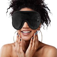 Sleep Eye Mask for Women and Men - Super Comfortable 3D Contour Blocks 100% All Light - No Pressure on Eyes - Soft Fabric with Adjustable Strap - Ideal for Sleeping Travel Naps - Black