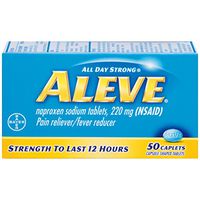 Aleve Pain and Fever Reducer Caplets - 50 ct, Pack of 5