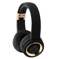 Wireless Headphones Bluetooth, Active Noise Cancelling Headphones with Microphone/Deep Bass Wireless Headphones, Comfortable Earpads for Travel/Work/Tv/Computer/Cellphone (Gold)
