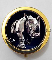 BlackKey Rhino 3-Compartment Decorative Pocket Gift Box Case Organizer for Pill, Color 2 -2263