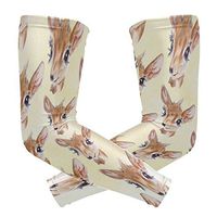 LEVEIS Colorful Giraffes Arm Sleeves UV Protection for Men Women Sunblock Protective Gloves Running Golf Cycling Driving Long Arm Cover 1 Pair