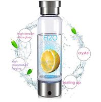 Hydrogen-Rich Glass Water Mug, Portable Electrolyte Negative Ion Generator Anti Aging Smart Led Light Cup Rechargeable Heat