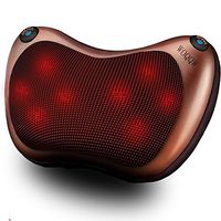 WOQQW Neck-Back Massager Shiatsu kneading Massage with Heat for Back, Neck, Lower Back and Shoulder, Massage Pillow with 8 Heated Rollers for Stress Relax at Home Office and Car Chair