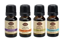 Favorite 4 - Pure Therapeutic Essential Oil Set - 10ml (Set Includes Peppermint, Lavender, Sweet Orange & Tea Tree)