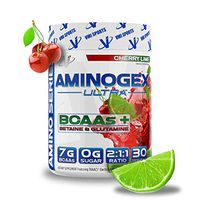 VMI Sports, Aminogex Ultra BCAA Powder, Cherry Lime, 30 Servings, Branched Chain Amino Acids Powder for Endurance & Muscle Recovery, Pre- or Post-Workout Supplement (Packaging May Vary)