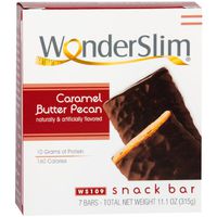WonderSlim High Protein Snack Bar/Diet Bars (Caramel Butter Pecan, 1 Box - 7 Servings)