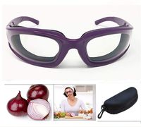 Home No-Tears Advanced Onion Goggles and Kitchen Safety Glasses For Chopper Onion Tearless BBQ Grilling Goggles Tearing Free Safety Goggles Dust-proof for men, ladies cleaning kitchen (purple)