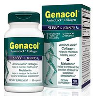 GENACOL Sleep & Joint Supplement for Men and Women | Melatonin + Hydrolyzed Collagen Peptides for Insomnia and Joint Pain Relief | 100% Natural Sleep Aid for Adults | 90 Capsules