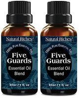 Natural Riches Five Guards Immunity Synergy Blend Health Shield Aromatherapy Essential Oils - Pure Therapeutic Grade with Clove Cinnamon Lemon Rosemary Eucalyptus (2 Pack) 30ml