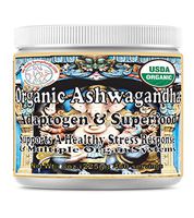 Organic Ashwagandha Root Powder | 100% Certified USDA Organic | Controls Harmful Cortisol Levels, Anxiety & aids in Stress Relief | Supplements Supports The Adrenal & Thyroid Glands (8oz) (1/2 Pound)