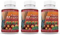 African Mango Max 1200 Extract Irvingia Gabonensis Natural Weight Loss 60 Capsules Per Bottle 3 Bottles