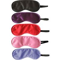 HappyDaily Beautiful and Comfortable Sleep Masks - Set of 5, Black/Red/Pink/Purple/Violet