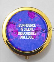 BlackKey Confidence Beautiful Inspirational Word 3-Compartment Decorative Pocket Gift Box Case Organizer for Pill, Color 2 -1692