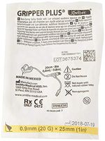 Smiths Medical 21-2966-24 Deltec Gripper Plus Safety Needle with Luer Active Needleless Y-Site, 20 Gauge, 25 mm Length (Pack of 12)