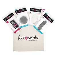 Foot Petals I do to The Shoe! Set of 3: Blisstick, Tip Toes Technogel, Heavenly Heelz and Sole Stopperz Black & Clear, Includes A Bonus Bag