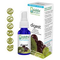 Siddha Remedies Digest Spray for Indigestion Heartburn Stomachache Abnormal Appetite Nausea | 100% Natural Plant Based Homeopathic Remedy with Cell Salts and Flower Essences | No Alcohol No Sugar