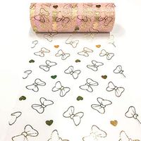 Adeeing 6 Inchx10 Yard Tulle Roll, Tutu Fabric Laser Sheet Gauze Roll Tulle with Laser Flashing Slices for Skirt Wedding Decoration