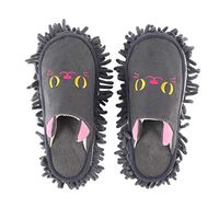 Whiidoom Washable Dust Mop Slippers Microfiber House Floor Cleaning Shoes for Men and Women