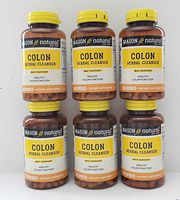 Mason Colon Herbal Cleanser Caps 500mg, 100 Capsules (Pack of 6)