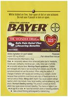 Genuine Bayer Aspirin 50/2s - 50 Packets of 2