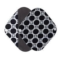 WYTong Washable Heavy Flow Charcoal Bamboo Mama Cloth/ Menstrual Choth Pads/ Reusable Sanitary Pads (Black, S)