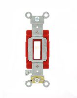 Leviton 1243-W 20 Amp, 120/277 Volt, Toggle Pigtail Single-Pole AC Quiet Switch, Heavy Duty Grade, Grounding, White