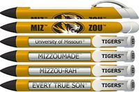 Greeting Pen College Pens- Missouri Tigers Braggin' Rights Rotating Message 6 Pen Set 20535