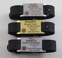 Premium Medical Alert Diabetes Diabetic Bracelet - Free Dark Laser Engraving Custom Personalization