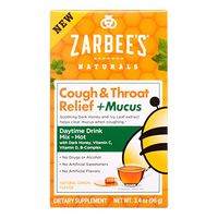 Zarbee's Daytime Cough Relief & Mucus - Natural Lemon with real Ivy Leaf Extract - 6 ct, Pack of 3