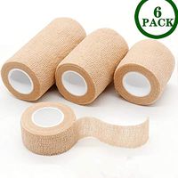 First Aid Tape-Self Adhesive Bandage Wrap Cohesive Bandage Medical Stretch Wrap Tape 1"/2"/3"X 6Yards