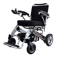 Foldawheel PW-1000XL (2 Batteries+2 Yrs Warranty+Free Travel Bag) Only 56.4 lb+3.5 lb per Li-ion Battery, Longest Driving Range Power Wheelchair.