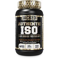 Authentic ISO 100% Grass Fed Muscle Building Whey Protein Isolate Powder - Low Carb, Grass-Fed, Non-GMO, No Fillers, Mixes Perfectly for Post Workout Recovery, Chocolate Peanut Butter Flavor - 30 SV