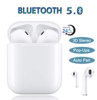 Bluetooth Earbuds Bluetooth 5.0 Built-in Mic Headphones for Phone HiFi Stereo Sound 5-6 Hours Long Playtime Noise Cancelling Earphones with Charging Case - 5 (White)