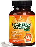 Magnesium Glycinate Capsules High Absorption 100% Chelated 400mg - Highly Concentrated Mag Supplement - Made in USA - Best Vegan Stress Support, Sleep, Muscle Cramps & Relaxation - 60 Capsules