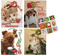Christmas Dog and Cat Gift Bags, Gift Tags, and Tissue Sets (Dogs and Cats - 4 Bags and 18 Tags)