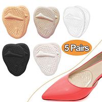 Ball of Foot Cushions for Heels Women Reusable Pain Relief Soft Silicone Pads Pack of 5