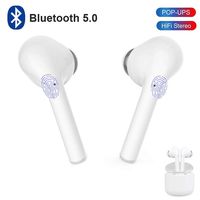 Wireless Earbuds Bluetooth 5.0 Bluetooth Headphones 3D Stereo Touch-Control Headsets Pop-ups Pairing 24H Playtime Fast Charging Case IPX5 Waterproof Earphones for All Smartphones