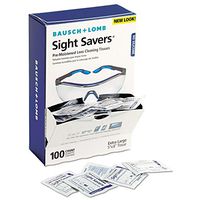 Bausch & Lomb 8574GM Sight Savers Premoistened Lens Cleaning Tissues, 100/box, 10 Boxes/carton