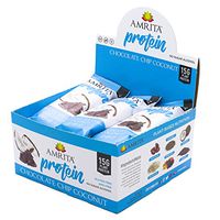Amrita Gluten-free Plant-based Chocolate Chip Coconut Vegan Protein Bar, Pack of 12
