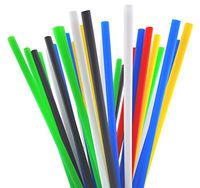 BAR-TY TIME! (250 Count) 7.75 Inch BPA-Free Plastic Drinking Straws (MIXED COLOR)